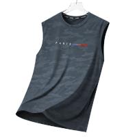 Verano de los hombres 2025 nuevo secado rápido T hielo fresco tejido deportes manga corta cuello redondo correr fitness T. - details 1