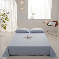 Bonenjoy-sábanas planas de Color liso para el hogar, ropa de cama agradable para la piel, 180x230/230x250cm, sin funda de almohada, 1 unidad - details 5