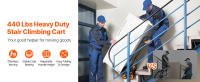 SucceBuy Carrito de Escalera Plegable de Alta Resistencia Capacidad de 440 lbs Manija Doble - details 0