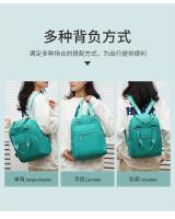 Mochila De Viaje con múltiples bolsillos para mujer, morral informal de viaje, bolso Oxford impermeable para la escuela, Color sólido - details 6