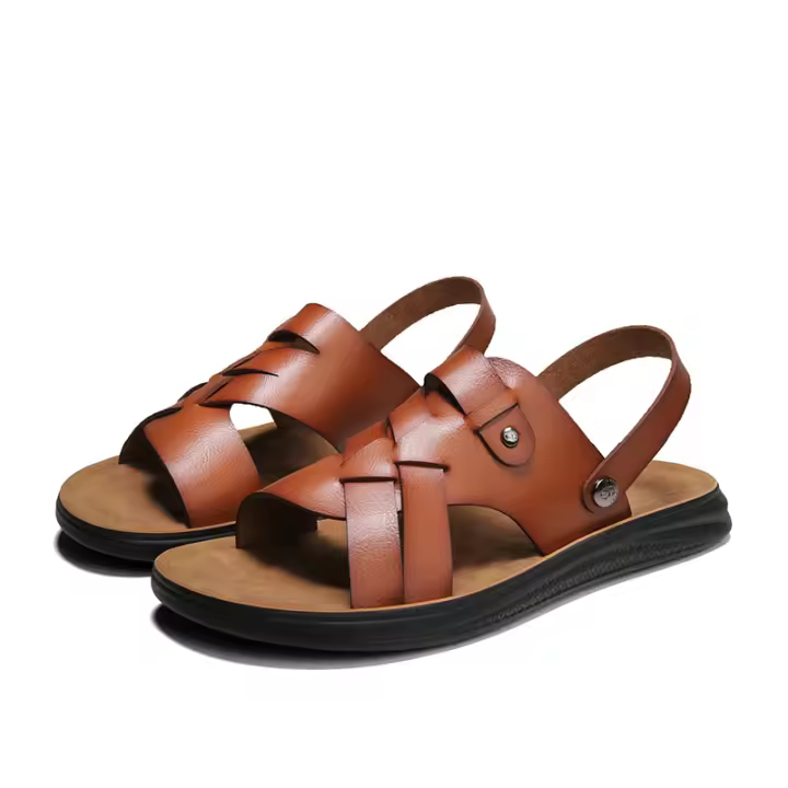 Sandalias de verano para hombre, nuevas, transpirables, de suela blanda, para playa, estilo británico, de talla grande - 1