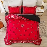 Juego de funda de edredón impresa con estampado de cachemira, 1 o 2 fundas de almohada, 2/3 unidades - details 3