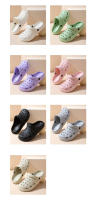 Sandalias De Verano Para Mujer 2024 Pantuflas Impermeables Con Gran Dedo Y Agujeros Zapatillas De Playa Exterior Cerradura Pull on Material EVA Plataforma Sin Tacón Estilo Conciso - details 7