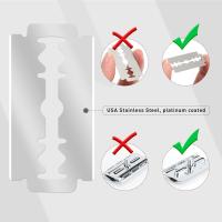 Barbero de Doble Cara Reutilizable para Mujeres y Hombres con 10 Aspas de Metal DE para Afeitar - details 4