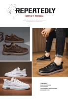 Zapatos deportivos de ocio para hombre, trabajo de cuero, antideslizantes, impermeables, resistentes al desgaste, zapatos planos de suela suave, zapatos ligeros y modernos - details 2