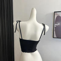 Camisola de encaje con lazo y almohadilla para el pecho para mujer, ropa interior sexy de corte bajo, libre de usar, nuevo - details 1