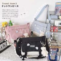 Bolso de hombro tipo bandolera con asa para niña, Mini bolsos de mano para mujer con bolsillos laterales con cordón de cuerda de cáñamo - details 1