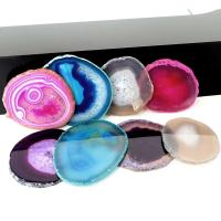 1 Uds. Losa de ágata roja, azul y púrpura de 70-90g, posavasos de cristal Mineral de amatista, borde galvanizado, rebanada de ágata geoda - details 9