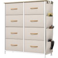 Cajón de Tela Cómodo con 8 Cajones Extraíbles Ideal para Sala de Estar, Dormitorio, Habitación Infantil Marrón - details 0