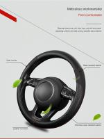 Cubierta de Volante de Coche de Cuero PU Transpirable Antideslizante Adecuada para Todas las Estaciones Adecuada para Volantes de 38cm/15-inch - details 2