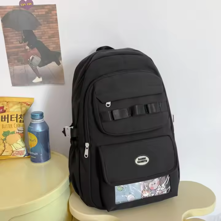 Mochila Transparente de Gran Capacidad Estilo Bosque Fresco y Dulce Para Estudiantes de Secundaria y Universidad - 1