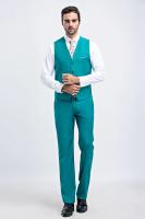 M-6XL de lujo a la moda de gama alta de Color sólido para hombre, traje informal de negocios oficial, chaleco para novio, vestido de boda, abrigo de cintura para fiesta - details 7
