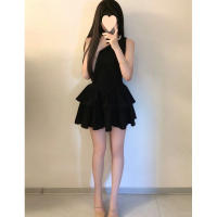 Pequeño estilo negro Hepburn, pastel de cumpleaños de alta gama, vestido francés sin mangas, nuevo estilo de verano para mujer - details 8