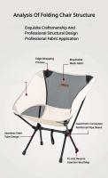 Sillas de playa plegables portátiles para acampar al aire libre, pesca, ocio, rodamientos de tubo de acero grueso, 100kg - details 7