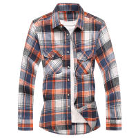 Camisa de manga larga a cuadros a rayas para hombre, camisas clásicas de oficina de un solo pecho, Camisa informal a la moda de otoño, 7XL - details 15