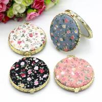 Espejo Floral de bolsillo para mujer, Mini espejo de maquillaje plegable portátil compacto de dos lados, maquillaje cosmético Vintage para regalo - details 2