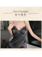 Elegante Nuevo Camisón de Tul Sexy con Cuello Bajo Lazo y Tirantes en la Espalda - details 3