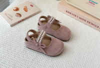 Bolsa de los niños cabeza Boken zapatos 2025 primavera y otoño nueva versión coreana de las niñas perla arco princesa zapatos de suela suave solo zapatos - details 15