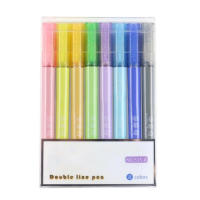 8pcs/12pcs Magic Highlighter Marker Pens Metallic Self Outline Sparkling Glitter Markers Pen for Card Making Scrapbook - details 3