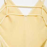 Vestido de Satén Sin Mangas y Sin Espalda Versátil Falda Larga con Correas Sueltas para Mujer en Verano - details 8