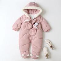 Pelele de invierno para bebé recién nacido, mono cálido con guantes de Panda para niño, ropa infantil de algodón y terciopelo, ropa con capucha para niña de 0 a 18M - details 2