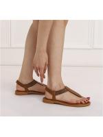 Sandalias de punta para mujer, nuevo estilo 2025, estilo étnico bohemio, combinación de colores simple, zapatos romanos de viaje retro - details 1