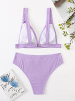Unicolor para mujer, conjunto de bikini push-up sexy, traje de baño brasileño, ropa de playa de verano - details 16