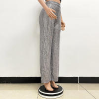 Moda femenina New -End Color sólido Pierna ancha con lentejuelas drapeadas Pantalones casuales para mujer - details 51