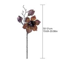 Rama de Magnolia Artificial de lujo, elegante simulación de tacto Real, Magnolia grande hecha a mano, flor falsa realista - details 0