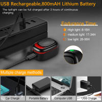 Luz de Coche Trasera Inteligente con Control Remoto a Prueba de Agua de Elecpow Alarma Antirrobo de Bicicleta Inalámbrica Sistema de Frenado Automático con USB - details 8