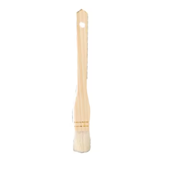 Cepillo de aceite de lana de 1/6 piezas, madera duradera, 1/2/3 pulgadas, para hornear, herramientas de pintura para cocinar, barbacoa - 1