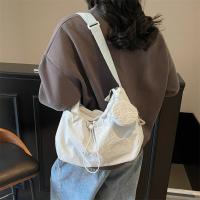 Bolso de hombro con cordón informal coreano, bolso cruzado plisado ligero de gran capacidad, bolso de viaje con cremallera de diseñador minimalista - details 11