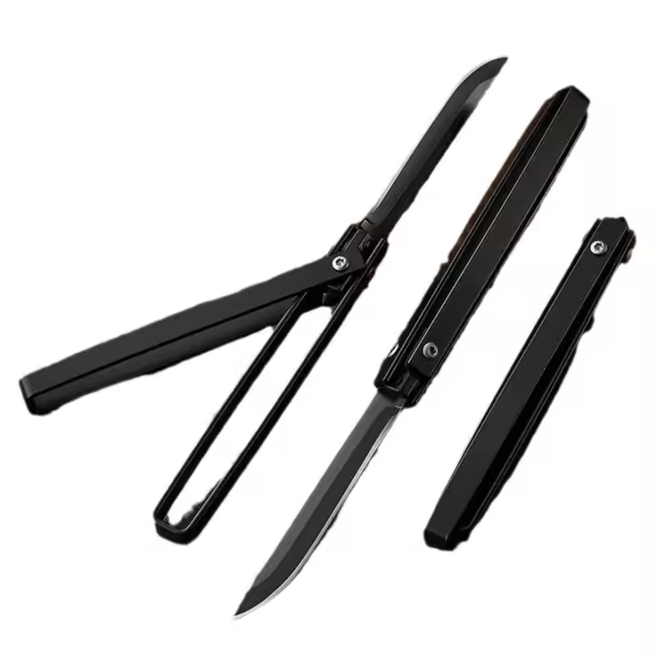 Cuchillo Plegable al Aire Libre Mango de Alta Dureza Cortador Ideal para Acampar, Barbacoa, Supervivencia - 1
