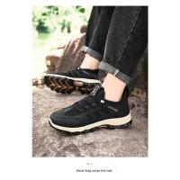 Zapatillas de deporte suaves para hombre, zapatos de senderismo transpirables para caminar al aire libre, calzado de senderismo negro ligero para hombre, zapatos de escalada - details 7