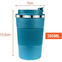 Taza de Café Roja de 380mL Termo de Acero Inoxidable 304 Portátil Antibacteriano para Coche - details 29