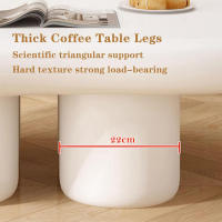 Mesa de centro en forma de nube, mesa de centro Irregular para interiores, mesa blanca moderna para sala de estar - details 0