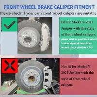 Nuevas cubiertas de pinza de freno para Tesla Model Y Juniper 2025 2026 Accesorios Juego de 4 con calcomanías (no para el modelo Y 2019-2024) - details 0