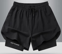 Pantalones cortos deportivos 2 en 1 para hombre para correr rápido, gimnasio con bolsillos - details 5
