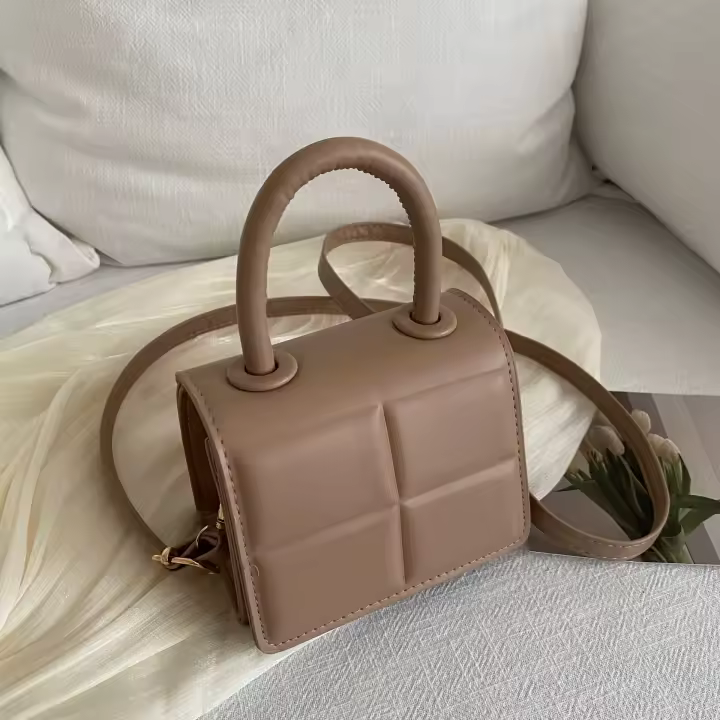 Mini bolso pequeño para mujer, bandolera de hombro con personalidad a la moda, bolso cuadrado pequeño de mano simple, 2025 - 1