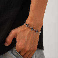 Pulsera de Encanto de Cruz de Jesús Vintage de Moda Accesorio Diario de Joyería Cristiana en Color Plata para Hombres Estilo Hip Hop - details 2