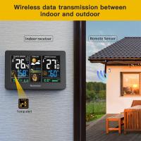 Newentor-Estación Meteorológica Inalámbrica para interiores y exteriores, termómetro Digital con pantalla a Color y reloj atómico - details 9