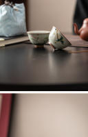 Juego de Kung Fu Ge kiln dibujado a mano, artículos de cerámica, taza de té esmaltada maestra, bolsa, regalo de empresa - details 14