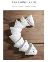 Zhongdouli Dehua porcelana Kung Fu taza maestra de cerámica blanca pura juego para el hogar tazón de té - details 1