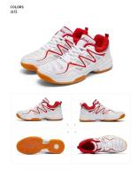 Nuevas llegadas de zapatos de tenis de mesa de cuero PU de malla antideslizante y resistente al desgaste, calzado deportivo de bádminton - details 20