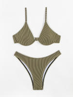 Conjunto de Bikini de Dos Piezas Negro Traje de Baño Sexy para Mujeres Estilo Biquini Brasileño - details 13