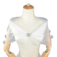 Chal de boda transparente, bufandas cómodas de llevar con buen efecto drapeado, adecuado para vestido de fiesta Formal - details 4