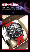 Reloj multifuncional nuevo de la marca suiza para hombre, reloj de cuarzo con correa de silicona. - details 2