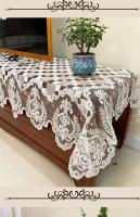 Mantel ENCE de lujo para salón, funda para dormitorio, papel tapiz para fiesta, bordado blanco americano, decoración de mesa de comedor - details 17