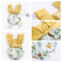 Flores Niña Mono Princesa Verano Bebé Ropa Algodón Recién nacido Mono Para Niña - details 4