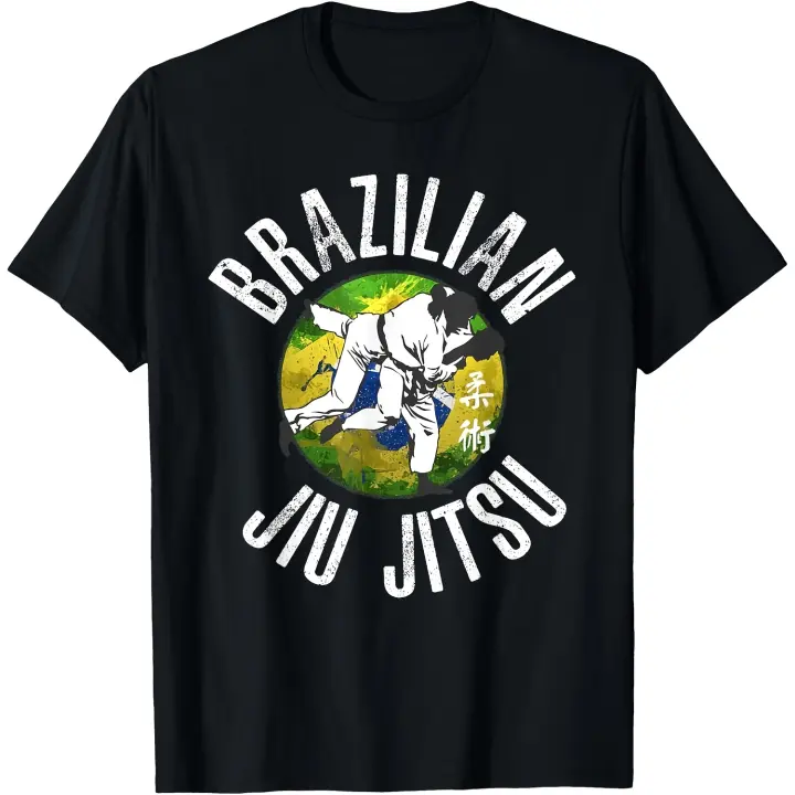 BJJ Jiu Jitsu Bandera Brasileña, regalo para Jujitsu Brasileño BJJ Camiseta Hombre - 1